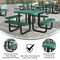 Flash Furniture Square Picnic Table, Green, Metal, 79.75 in L SLF-EMS46-H60L-GN-GG - alternate 8
